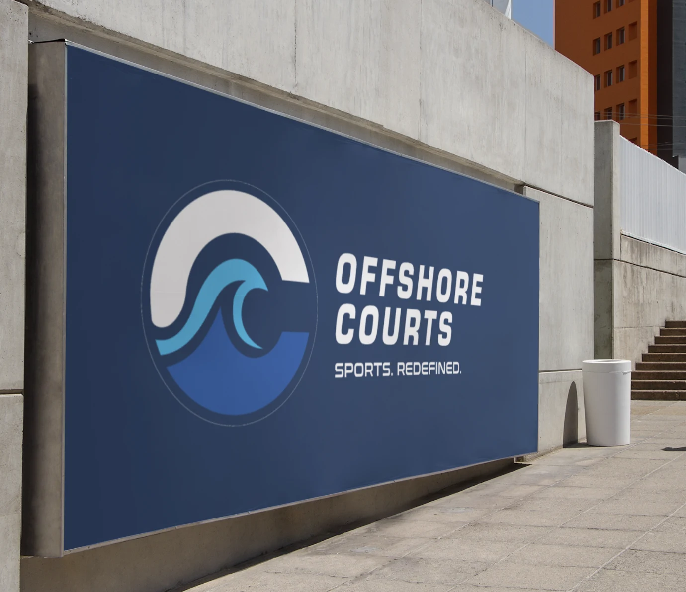 Offshore Courts sports brand identity