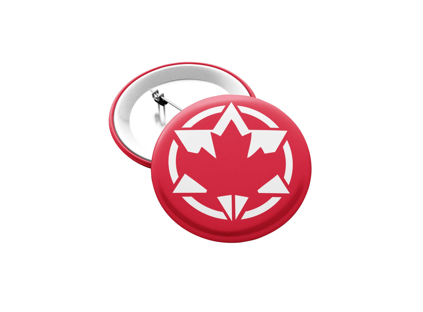 Maccabi Toronto Delegation logo on a red team pin